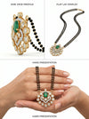 Lab Created Close Setting Round Diamond Mangalsutra For Her
