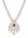 18k Gold Tone With Lab Grown Diamond And Traditions Pearls Bridal MaangTikka