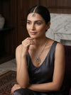 18k Gold Tone With Lab Grown Diamond And Traditions Pearls Bridal MaangTikka