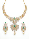 7.4 CT Round Brilliant Cut Lab Grown Diamond Necklace With Earring Set