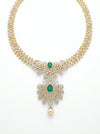7.4 CT Round Brilliant Cut Lab Grown Diamond Necklace With Earring Set