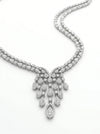 9.4 CT Round Shape Lab Grown Diamond Engagement Necklace