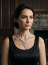 9.4 CT Round Shape Lab Grown Diamond Engagement Necklace