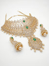 A timeless 5 in 1 South Indian Bridal Diamond Necklace with Jhumka Earrings