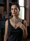 A timeless 5 in 1 South Indian Bridal Diamond Necklace with Jhumka Earrings
