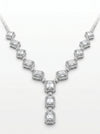 Solitaire Emerald Cut Diamond Necklace For Women's