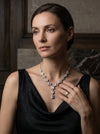 Solitaire Emerald Cut Diamond Necklace For Women's