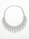 Lab Grown Bridal Necklace Created Fancy Diamond Elegant Cluster Necklace