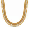 Beautiful Lab Created South Indian Diamond Necklace in 22k Yellow Gold