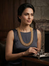Beautiful Lab Created South Indian Diamond Necklace in 22k Yellow Gold