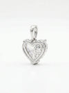 2.0 Carat Heart Shape Lab Grown Diamond Solitaire Pendant