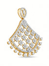 2.78 CT Round Shape Lab Grown Floral Style Diamond Pendant
