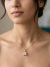 Precious Princess cut Pendant with Lab Grown Diamond - 18KT GOLD