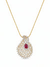 Glamorous Lab Created Marquise and Round Shaped Diamond Pendant