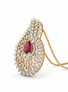 Glamorous Lab Created Marquise and Round Shaped Diamond Pendant