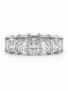 20 pointer Princess Cut Lab Grown Diamond Eternity Band - 18k White Gold