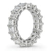 20 pointer Princess Cut Lab Grown Diamond Eternity Band - 18k White Gold