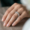 20 pointer Princess Cut Lab Grown Diamond Eternity Band - 18k White Gold