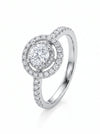 Round Brilliant Cut Lab Grown Engagement Halo Ring