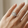 Round Brilliant Cut Lab Grown Engagement Halo Ring