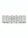 30 pointer Emerald shape lab Diamond Eternity band - 18kt Gold