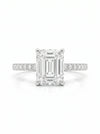 CVD Solitaire Radiant Cut Diamond Stud Ring-18kt yellow gold
