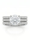 Dazzle with Elegance of Stunning Three-Band CVD Diamond Engagement Ring