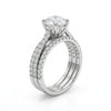 Dazzle with Elegance of Stunning Three-Band CVD Diamond Engagement Ring