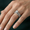 Dazzle with Elegance of Stunning Three-Band CVD Diamond Engagement Ring