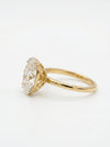 Elegant Oval Shape lab Grown Diamond Ring with 4 Bands - 18kt Gold
