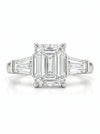 Environment Friendly Solitaire Emerald cut Lab Diamond Ring - 18kt Gold