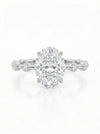 Oval Shape Solitaire Lab Grown Diamond Ring - 18kt Gold