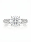 Gorgeous Solitaire Engagement Ring With Lab Grown Diamond - 18 kt White Gold