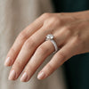 Gorgeous Solitaire Engagement Ring With Lab Grown Diamond - 18 kt White Gold