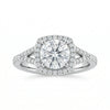 Halo Solitaire Lab Grown Diamond Engagement Ring - 18kt Gold