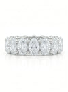 Oval Shape Eternity Band with Lab Grown Diamonds - 18kt Gold
