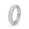 Oval Shape Eternity Band with Lab Grown Diamonds - 18kt Gold
