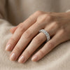 Oval Shape Eternity Band with Lab Grown Diamonds - 18kt Gold