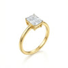 Serenity Solitaire Radiant Cut Lab Grown Diamond Ring - 18kt Gold