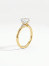 Solitaire Princess Cut Lab Grown Diamond Ring- 18k White Gold