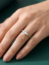 Solitaire Princess Cut Lab Grown Diamond Ring- 18k White Gold