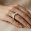 0.25 CT Each Pear Cut Lab Grown Diamond Alternate Band