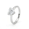 1.5 CT Heart Cut Lab Grown Diamond Solitaire Accent Ring
