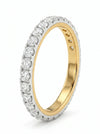 Emerald Cut Lab Grown Diamond Half Eternity Wedding Band