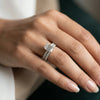 Emerald Cut Lab Grown Diamond Half Eternity Wedding Band