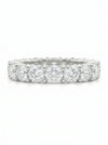 20 pointer Round Cut Lab Grown Diamond Eternity Band - 18k White Gold