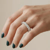 20 pointer Round Cut Lab Grown Diamond Eternity Band - 18k White Gold