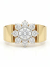 2.2 CT Round Brilliant Cut lab Grow Cluster Womens Engagement Ring