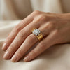 2.2 CT Round Brilliant Cut lab Grow Cluster Womens Engagement Ring