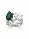2 Stone Lab Grown Diamond Toi Et Moi Wedding Ring